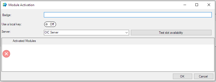 Showing empty remote activation window